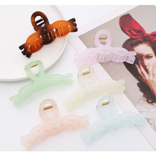 Woman Acetate Leopard Transparent Hair Claws Ladies Hairpins Hairpins Hairgrip Headwear Hair Accessories Barrettes Hair Clips