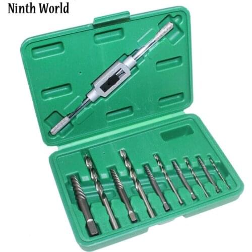 11PCS Screw Extractor Broken Bolt Remover Drill Guide Bits Set With Holder Frame Tools Size 4mm-11mm M3-M12