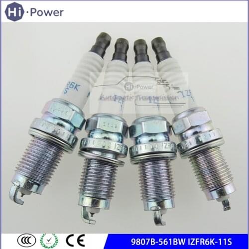 4 PCS 9807B-561BW IZFR6K-11 S 5266 IZFR6K-11S Car Iridium Spark Plug for Honda Civic 2006-2011 1.8 IZFR6K11S 9807B561BW 5266
