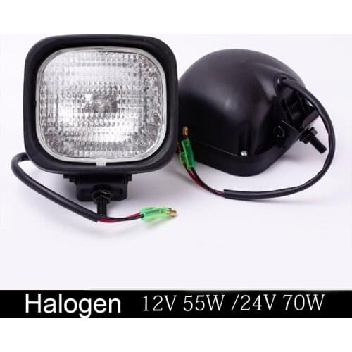 Spot/Flood 12v 55w/ 24v 70w Halogen bulb Car headlight Offroad truck Fog light 4x4 Autos ATV SUV Replacement headlamp work light