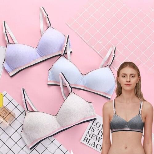 Girls Wireless Thin Cup Bras Training Bra for Student Girls Lingerie Sports Underwear Yoga Running Clothes for 15-18Years