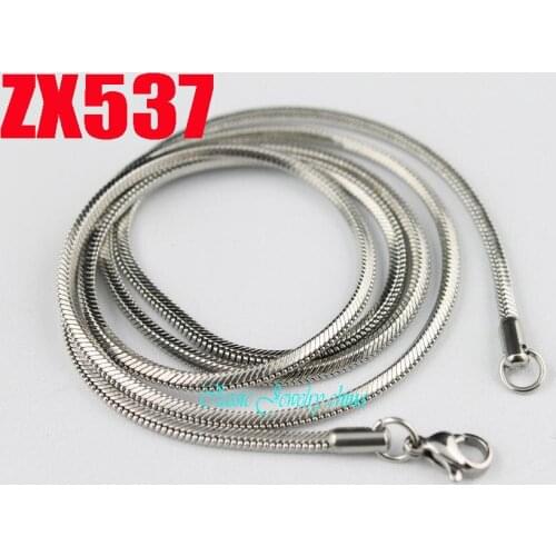 2mm square snake chain stainless steel necklace fashion mens women jewelry chains 20pcs ZX537