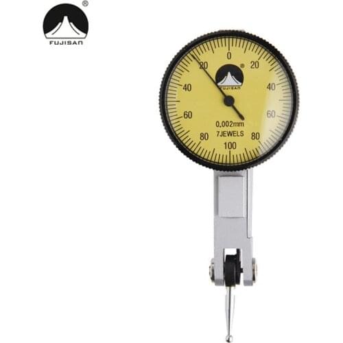 FUJISAN Dial Indicator 0-0.2mm/0.002mm Mini Dial Gauge Lever Test 7 Jewels Measuring Tools