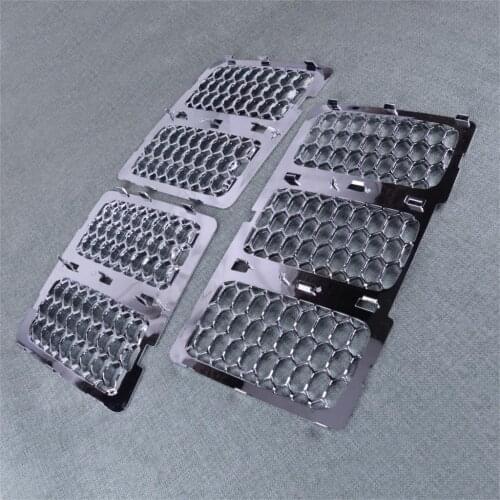 DWCX Car Styling Silver Front Insert Honeycomb Grille Grill Mesh Trim ABS Fit for Jeep Grand Cherokee 2014 2015 2016