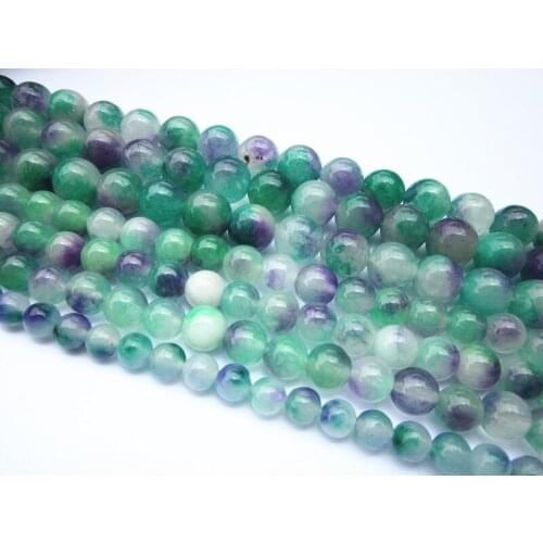 Purple-Green Chalcedony Beads Hand-Made Natural Loose DIY Jewelry Accessories Necklace Bracelet