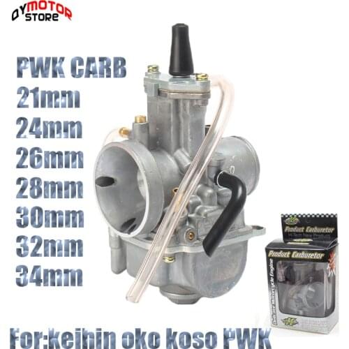 High quality PWK 21mm 24mm 26mm 28mm 30mm 32mm 34mm Carburador For 2T 4T Moto Racing Carburetor Koso OKO Keihi With Power Jet