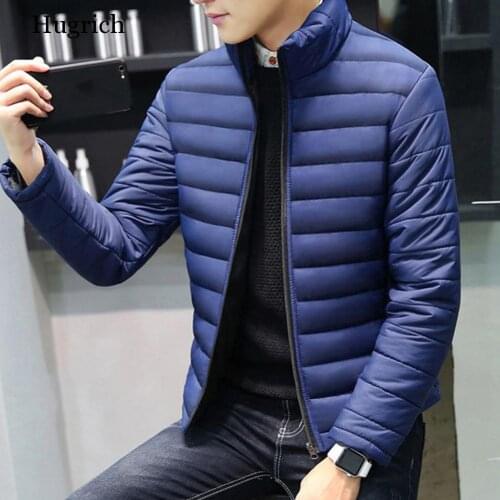 New Men Winter Warm Out Wear Large Size Mens Long Sleeve Stand Collar Cotton Business Casual Zipper Warm Cotton Jacket