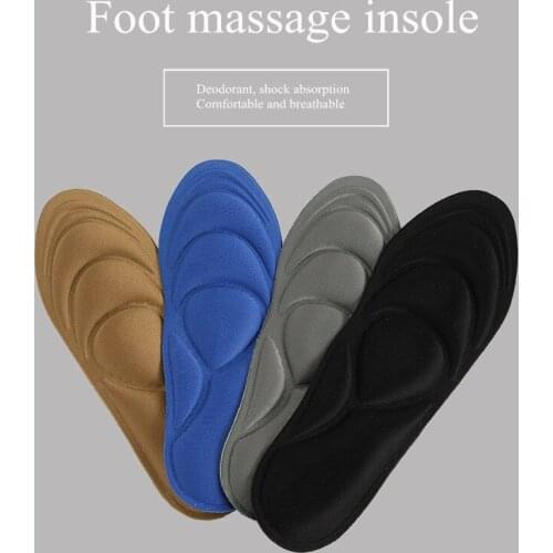 Massage Insoles For Shoes Men Women Pad Foot Arch Support Sweat Absorption Breathable Sponge Shock Absorption Insole Health Care