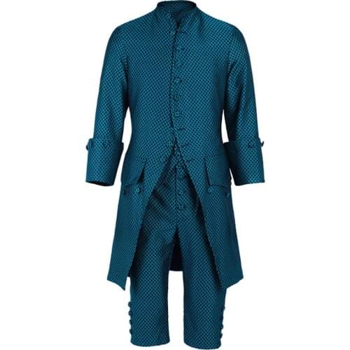 18th Century Marie Antoinette Ball Gown Suit British Mens Breeches Vest Pants Outfit Adult Elegant Gentlemans Day Suit L321