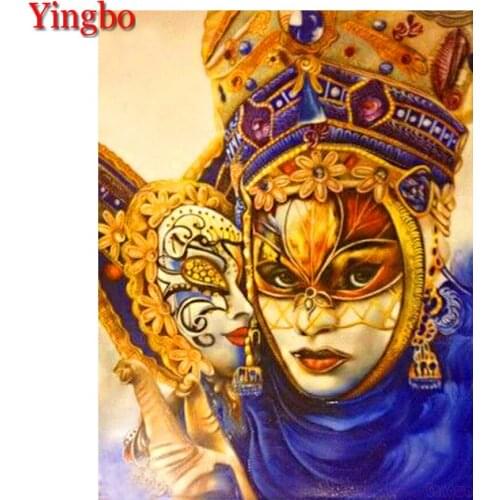 Full Square/Round Drill DIY Diamond Painting Beauty Mask Girl Embroidery Beads Cross Stitch Kits 5D Home Decor Hobby Gift