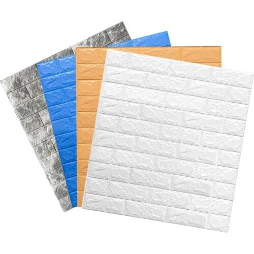 77*70cm 3D Brick Wall Stickers DIY self Foam Waterproof Decor Wallpaper For TV Background Kids Living Room