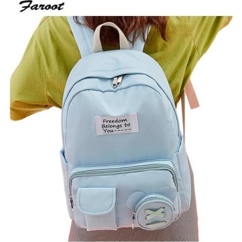New Product Girl Backpack Fashion Adjustable Large Capacity Waterproof Leather PVC Book Clothing Universal Storage Bag