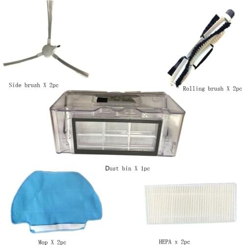 Original spare part for ZK901 V10 and ZK-901A side brush rolling brush dust bin HEPA MOP