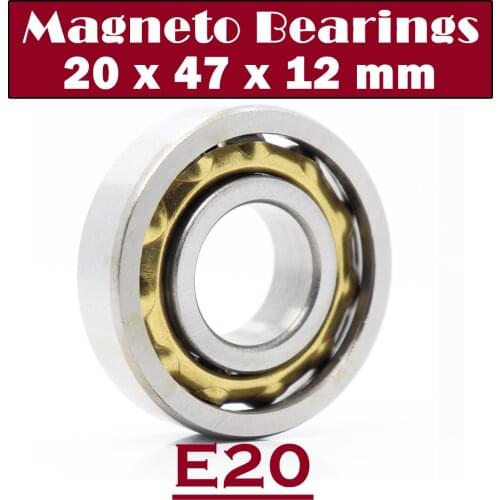 E20 Magneto Bearing 20*47*12 mm ( 1 PC ) Angular Contact Separate Permanent Motor Ball Bearings EN20 FB20
