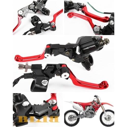 For Honda XR400 XR250 MO XR230 MOTARD CRM250R AR CRF150R CRF250R CRF250X CNC 7/8" Brake Master Cylinder Clutch Levers Dirt Bike