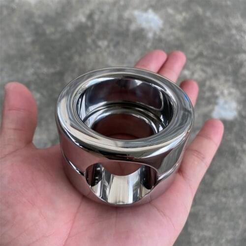 Removable Penis Ring Lock Cock Ring Heavy Weight Male Metal Ball Stretcher Scrotum Delay Ejaculation BDSM Gear Sex Toys For Men