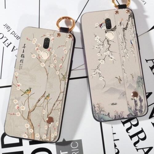 Silicone Wristband Case For Huawei Mate 9 Pro 10 Lite P10 Plus Flower Phone Holder Cover For Huawei Nova 2i 2 3 3i 3E 4 4E