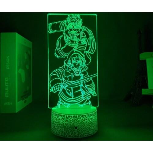 Led Panel Lights Anime Lamp Fire Force for Bedroom Decor Gift Colorful Nightlight Manga Fire Force Valentines Day Gift