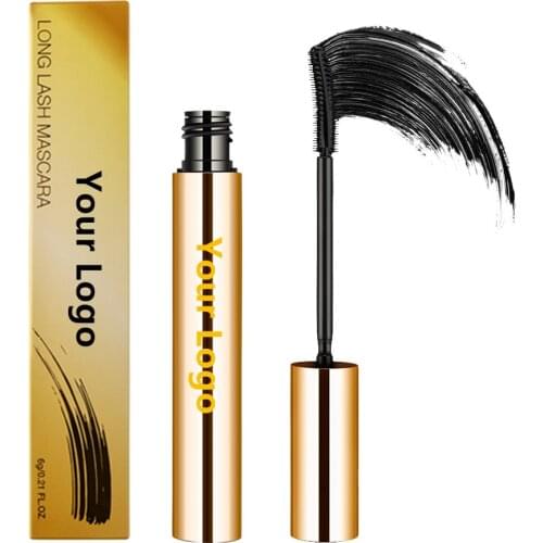 Private Label Mascara Lengthening Black Lash Eyelash Extension Eye Lashes Brush Beauty Makeup Gold Color Mascara Wholesale