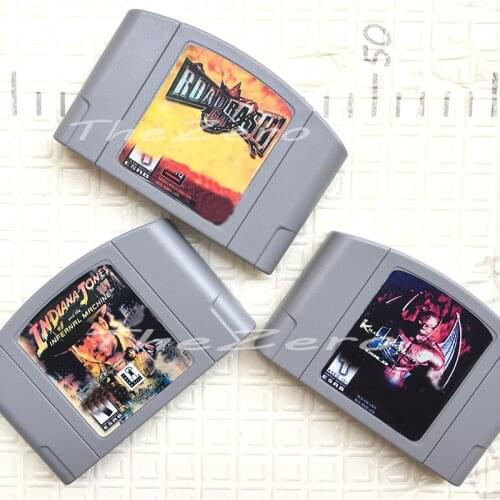 English Language Video Game for 64 Bit Console NTSC Version Road Rash 64 Indiana Jones and the Infernal Killer Instinct Gold