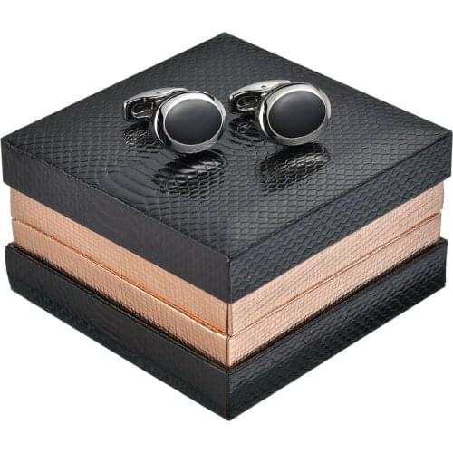 Black oil eye shape French Cufflinks sleeve nails mens Cufflinks Cufflinks shirt buttons cuffs gift box