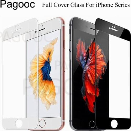 Protective Glass For Apple iPhone 5 5S SE 6 6S 7 8 Plus Tempered Screen Protector Glass Full Cover on iPhone 8 X XS Max XR Film