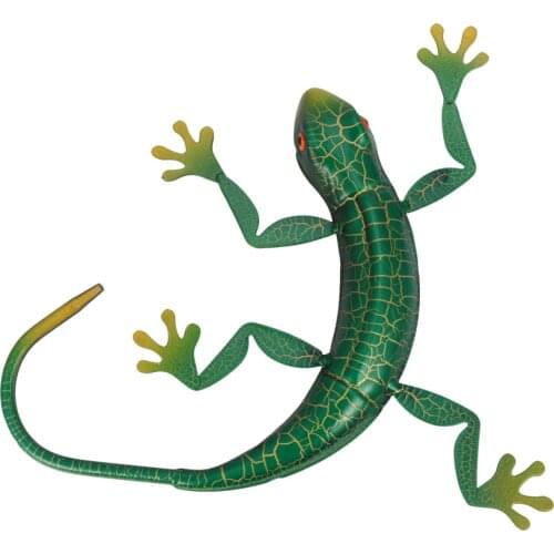 1Pcs Metal Gecko 3D Wall DIY Realistic Vivid Sculpture Gecko 3D Gecko Wall Art Decor Home Indoor Outdoor Hanging Ornament