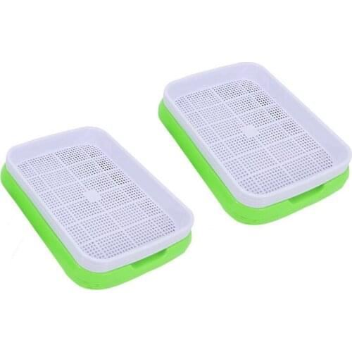 10Sets Double-Layer Seed Germination Seedling Tray Hydroponic Basket Flower Plant Sprouting Tray