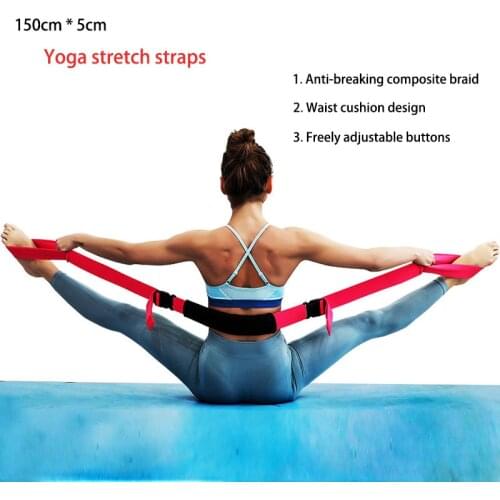Yoga Belt Stretch Strap Equipment Fitness Elastic Practice Resistance Opening Training Soft Stretching Yoga Rope