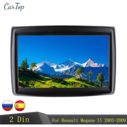 2 Din Car Radio Fascia Adapter Frame Panel Cd Trim Panel Stereo Interface For Renault Megane II 2003-2009