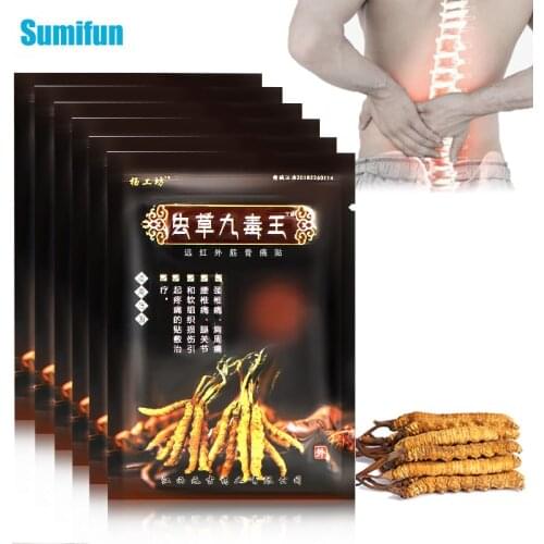8Pcs Cordyceps Analgesic Patch Rheumatoid Arthritis Joint Knee Shoulder Muscle Sprain Pain Relief Herbal Extract Medical Plaster