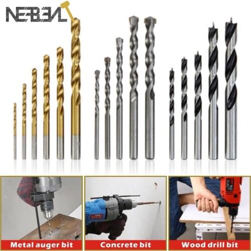 9/16/300PCS Combination Drill Bits Tungsten Steel Titanium Twist to Metal,Wood Drills,HSS Rock Concrete Drill Set Hand Electric