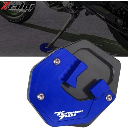 Motorcycle Accessories Aluminum Kickstand Enlarger Foot Side Stand Extension Plate For Yamaha Tenere 700 XTZ690 XTZ700 2019-2021