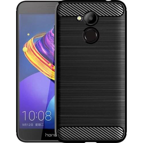 Shock Absorption Cover Soft TPU Anti Scratch Carbon Fiber Back Original Case for Huawei Honor 6C Pro Cover Cases