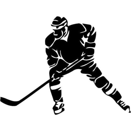 Car Stickers Hockey Sports Fashion PVC Car Decoration Accessories Stickers Creative Waterproof Sunscreen Black/white,14cm*10cm