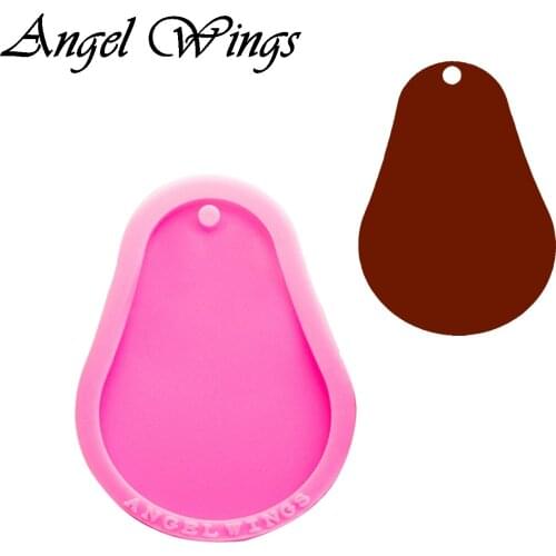 Shiny Resin Avocado Mould, Silicone Molds For Keychain , Pear Clay Molds , DIY Resin Epoxy Mold , Not sticky DY0824
