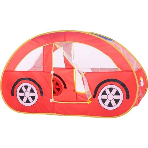 Kids Toys Play-house Car Tent Ocean Balls Pool Red Transparent Netting Indoor Camping Accessories Children Large-space Room Deco