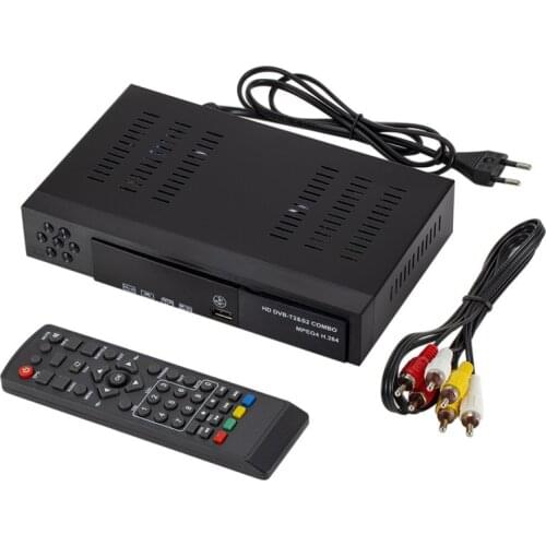 DVB-T2 DVB-S2 HD Digital Terrestrial Satellite TV Receiver Combo DVB S2 H.264 MPEG-4 TV Tuner Support CCCAM Bisskey TV Stick