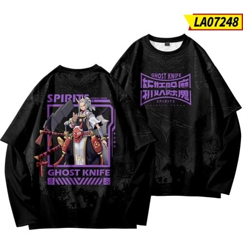 2021 Spring New Fake Two Piece Long Sleeved Round Neck T shirt Men Tops Black Print Loose Casual Hip Hop Tshits