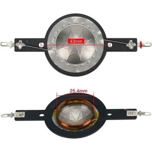 GHXAMP 25.5mm 25Core Tweeters Voice Coil Titanium film Diaphragm 8OHM Treble Speaker Repair accessories DIY Universal stent 2PCS