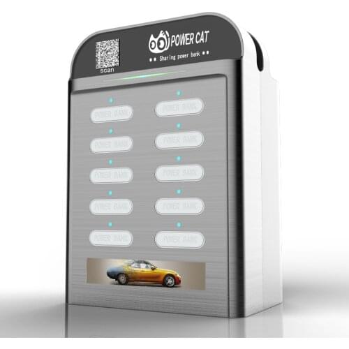 Hot Sale 10 slots sharing power bank rental charging station cell phone charger for public places 3 years warranty