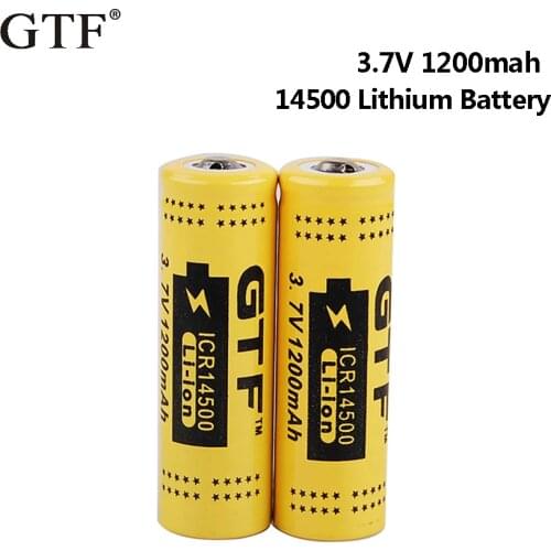 1-10Pcs 14500 Battery 3.7V 1200mAh ICR14500 AA Rechargeable Lithium Batteries for Led Flashlight Headlamps Toys 14500 AA Cell