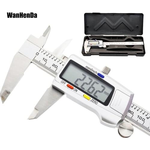 Measuring Tool Stainless Steel Digital Caliper 6 "150mm Messschieber paquimetro measuring instrument Vernier Calipers tools