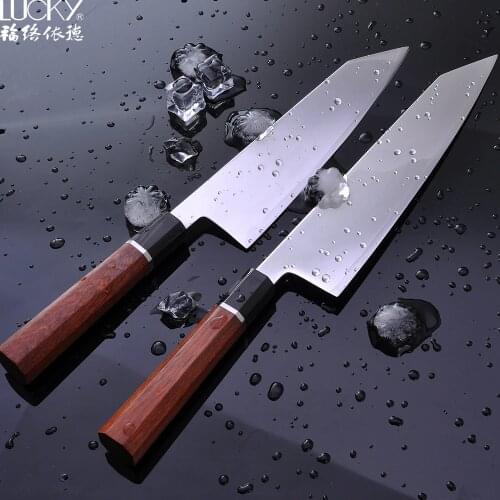 Chef Kitchen Knife Japanese HAP40 Steel Fish Filleting Professional Kiritsuke Sashimi Sushi Gyuto Knives with Octagon Handle 30G