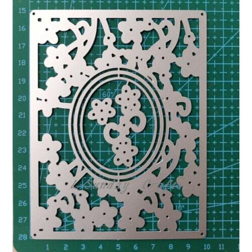 L-Sunday Crafts Flower Frame Metal Cutting Dies Stencil Scrapbooking Embossing Album Card Making Die Cuts scrapbooking tools