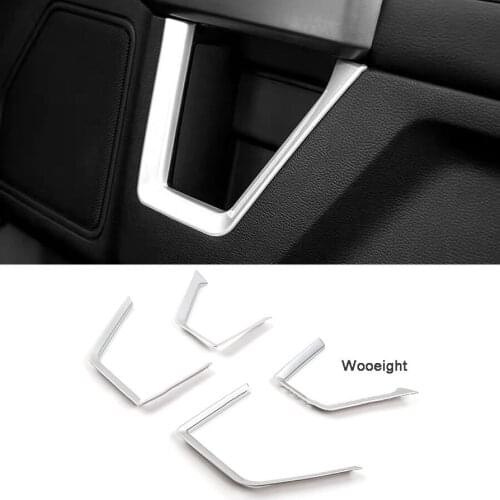 Wooeight 4Pcs Matte Silver Car Interior Door Grab Handle Cover Trim Decoration Frame fit for Ford F150 2015 2016 2017 2018