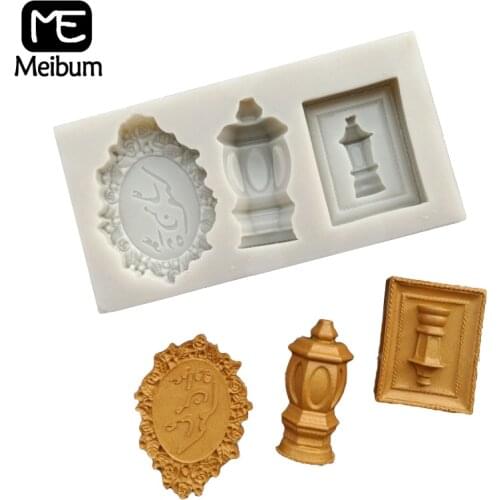 Meibum Cake Decorating Tools Middle East Pattern Arab Fondant Silicone Molds Sugarcraft Dessert Polymer Clay Pan Baking Utensils