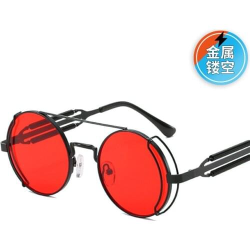 Fashion Spring Hollow Metal Sunglasses Men and Women Similar Glasses Trendy Colorful round Sunglasses