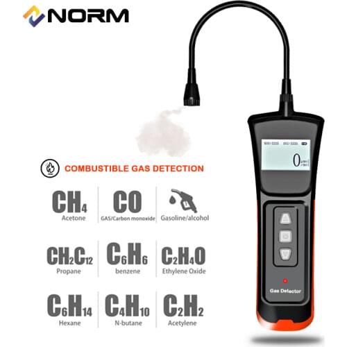Norm Auto Alarm Gas Detector Leak Tester for Methane Gas, Natural Gas, Liquefied Petroleum Gas, Combustible and Flammable Gas