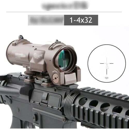 Hunting OPTICS 1-4X32 Tactical Rifle Scope Quick Detachable Adjustable Dual Role Red Dot Sight 4x Riflescope 20mm rail rifle